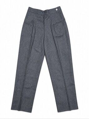 Pino Pure Virgin Wool High Waist Dress Pants Women's 24 x 28 Gray Straight Leg